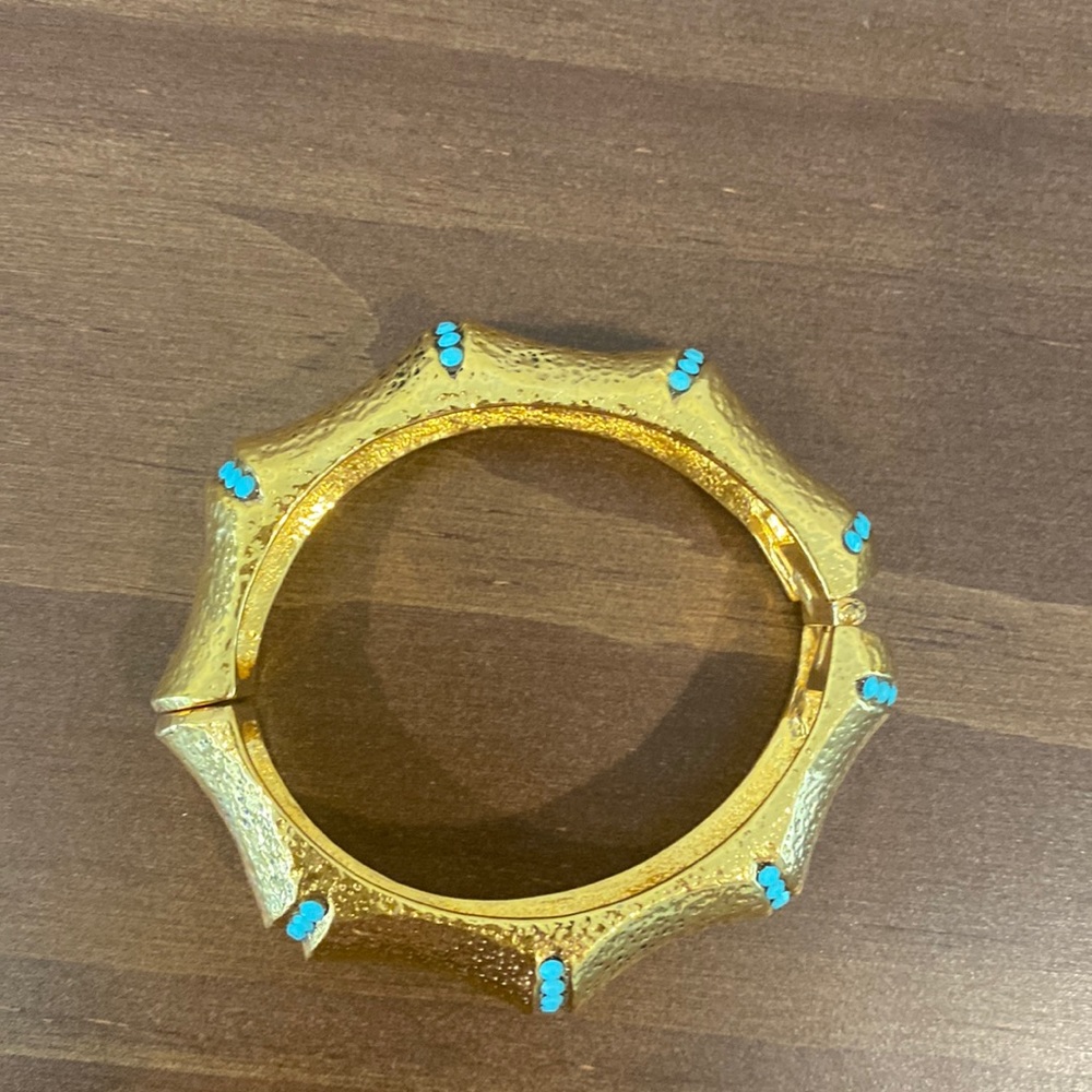 Bracelet by Barrera gold color with with turquoise
